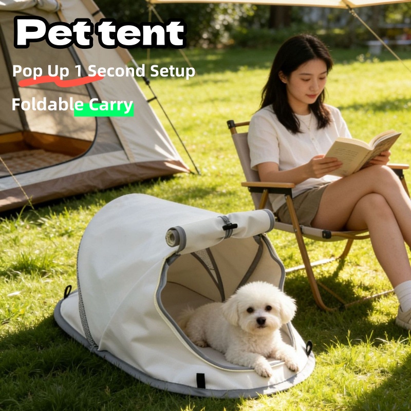 Outdoor Camping Dog Bed - Portable Pop Up Dog Tent Sun