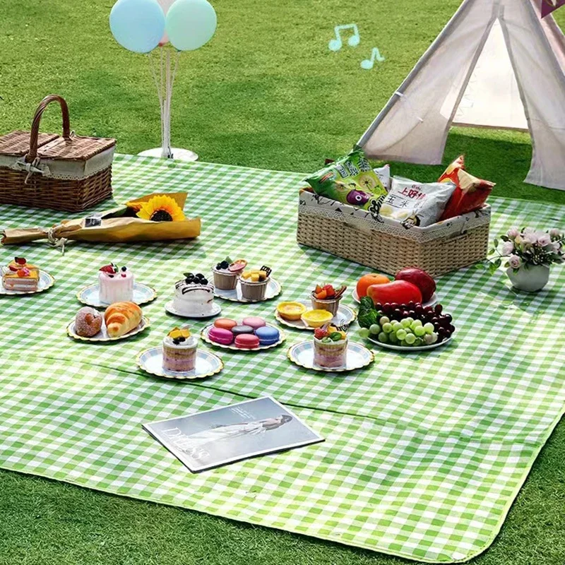 Outdoor Camping Mat Waterproof - 200*200cm Portable Camping Mat with Carry