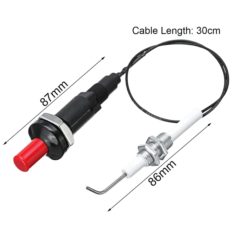 Outdoor Camping Burner - Push Button Piezo Ignitor With Cable
