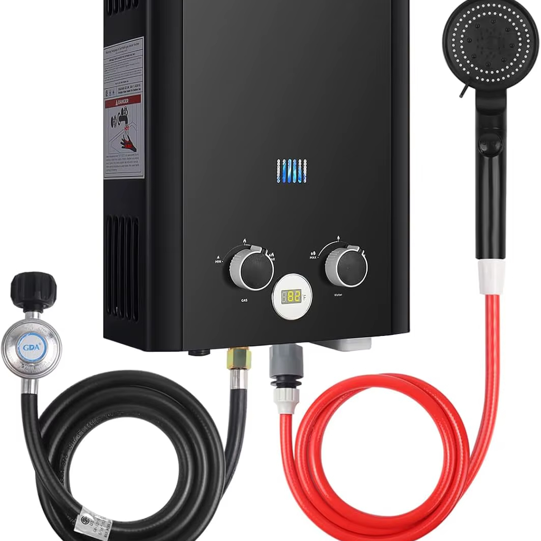 Outdoor Camping Water Heater - Tankless Water Heater Propane, 1.58GPM 5L