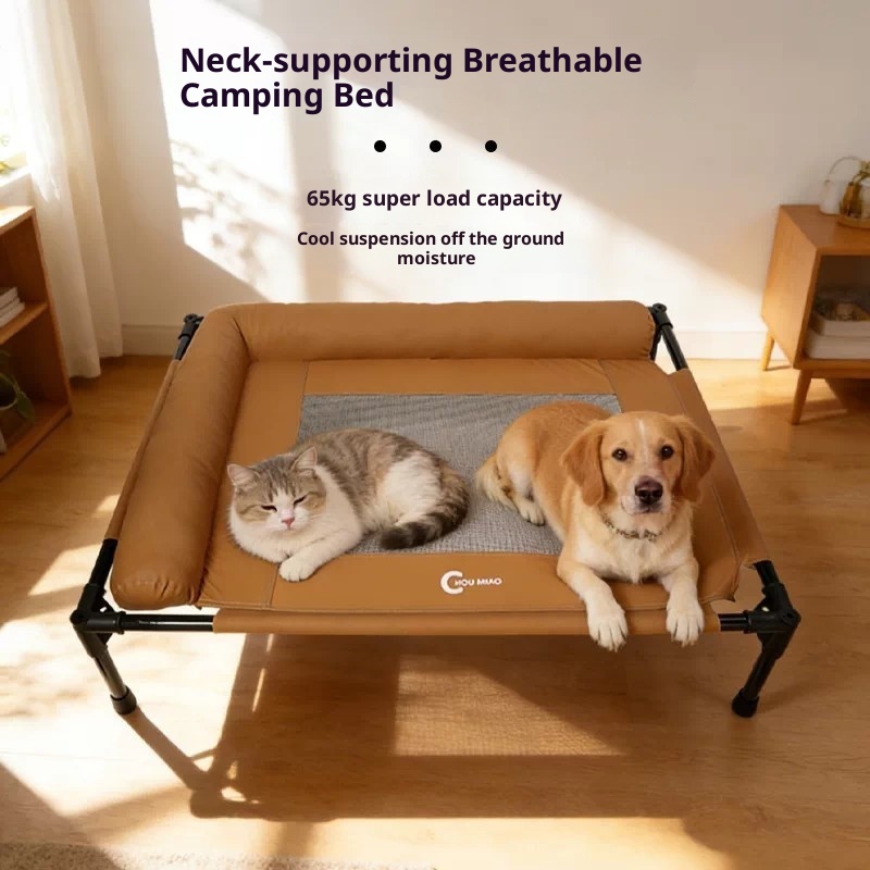 Outdoor Camping Dog Bed - Elevated Dog Bed Cot Cooling Mesh