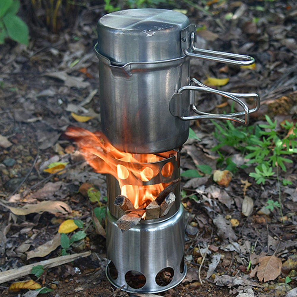 Durable Stainless Steel Campin - Outdoor Camping Cooking Set ulasan dan harga