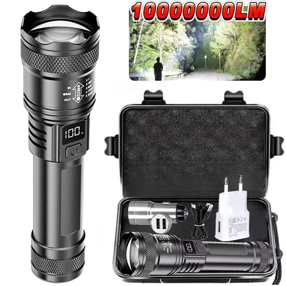 100000LM Super Bright Flashlig - Outdoor Camping Lamp ulasan dan harga
