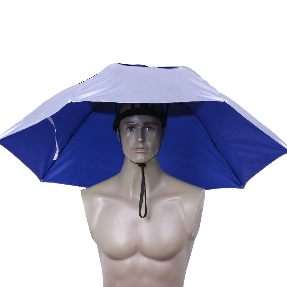 Foldable Head Umbrella Hat Rai - Outdoor Camping Umbrella ulasan dan harga