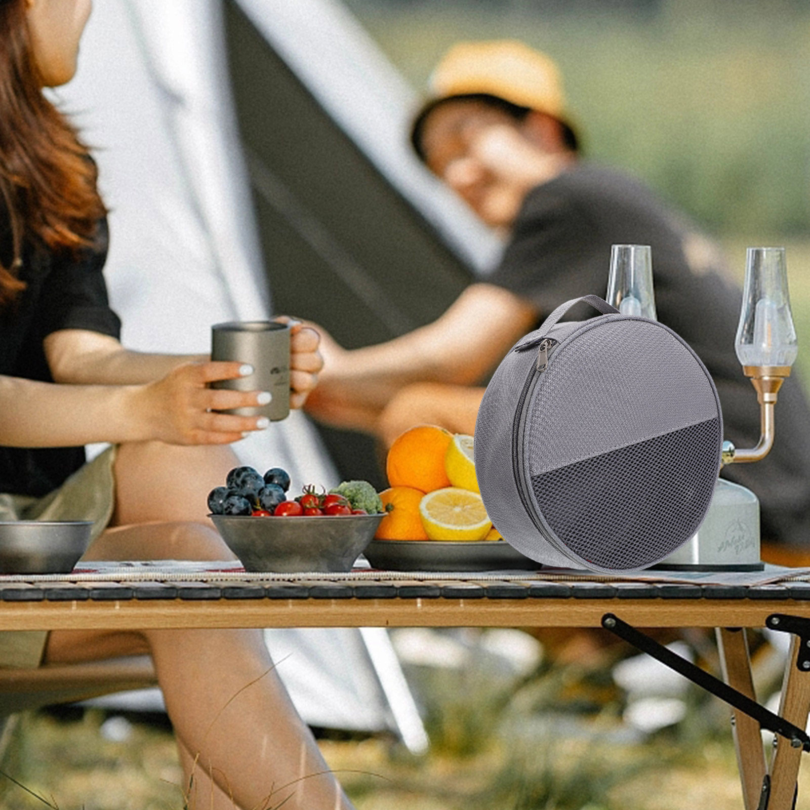 Outdoor Dish Bag Premium Oxfor - Outdoor Camping Utensils ulasan dan harga