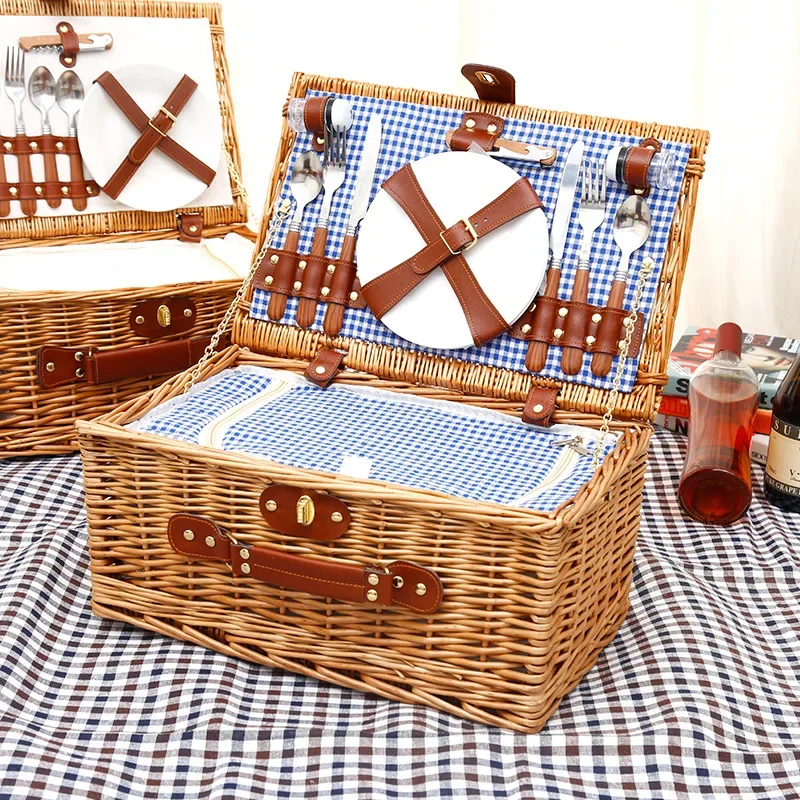 Family Outing Picnic Basket, O - Outdoor Camping Box ulasan dan harga