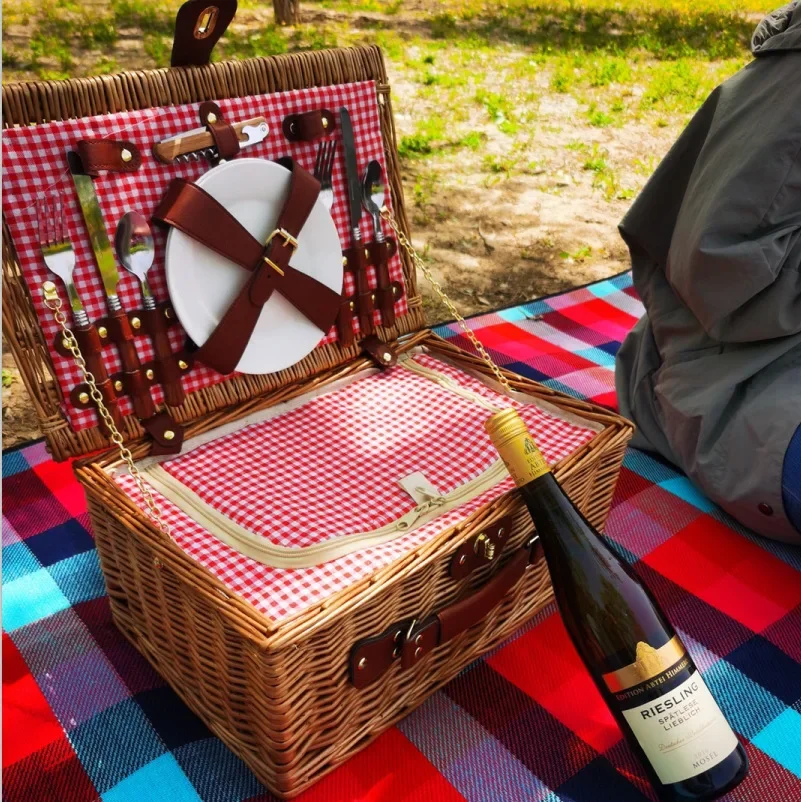 Family Outing Picnic Basket, O - Outdoor Camping Box ulasan dan harga
