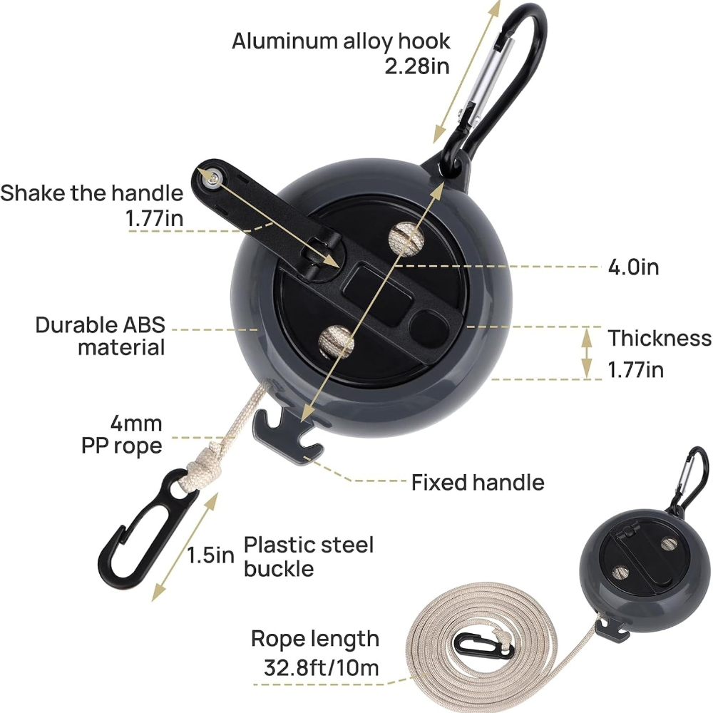 CZHIYAO 1Pc 10M Portable Trave - Camping Outdoor Clothing ulasan dan harga
