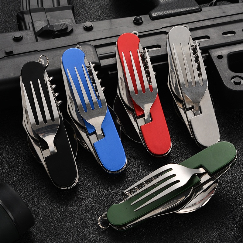 4 in 1 Folding Tableware Detac - Outdoor Camping Utensils ulasan dan harga
