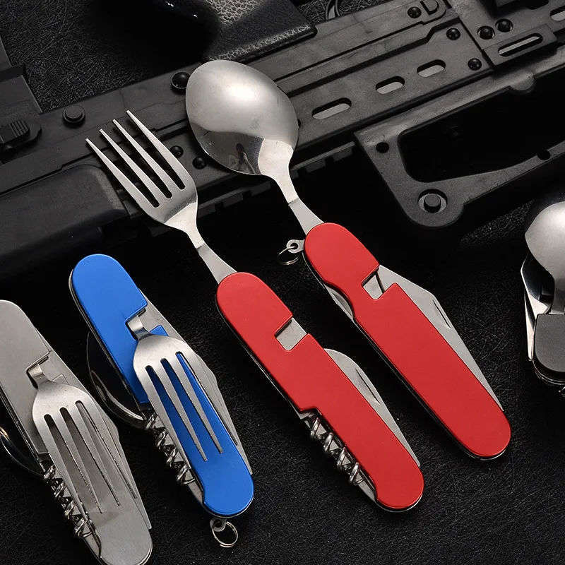 4 in 1 Folding Tableware Detac - Outdoor Camping Utensils ulasan dan harga