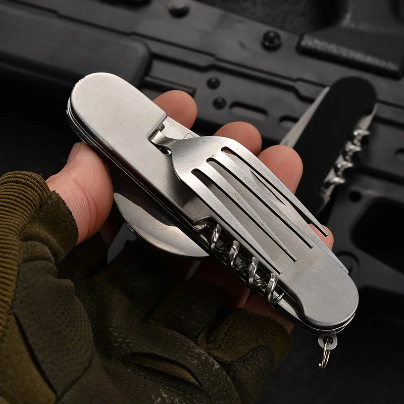 4 in 1 Folding Tableware Detac - Outdoor Camping Utensils ulasan dan harga