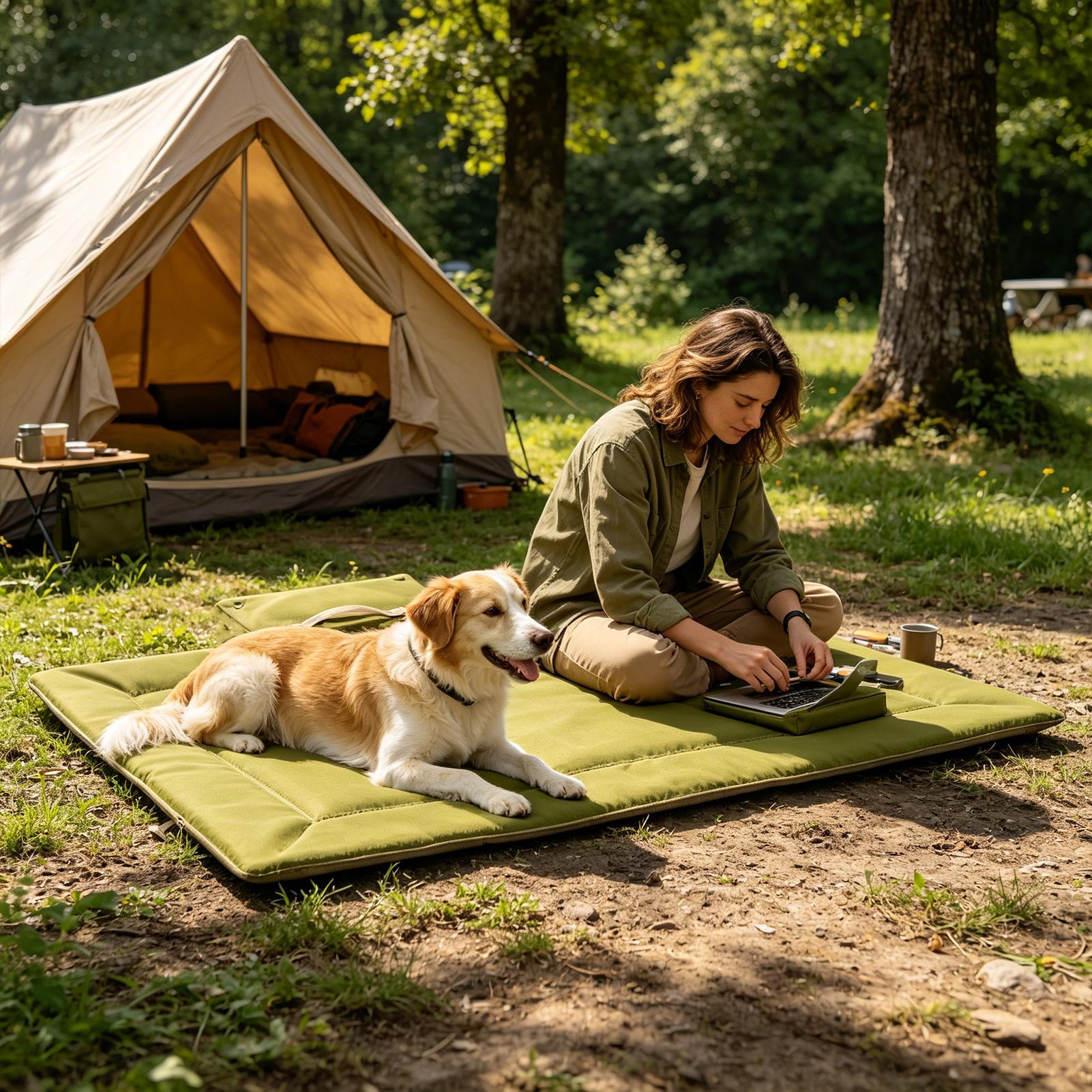 Travel Dog Bed Foldable Washab - Outdoor Camping Dog Bed ulasan dan harga