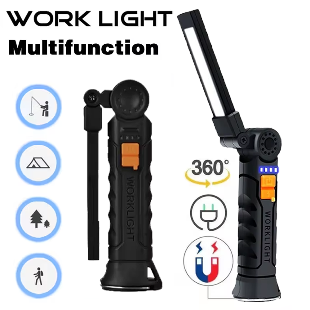 Portable COB LED Flashlight US - Outdoor Camping Lamp ulasan dan harga