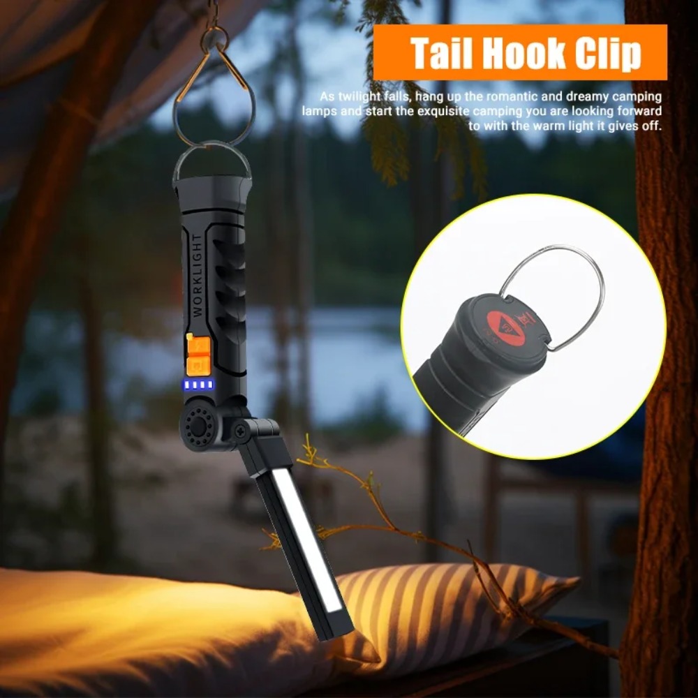 Portable COB LED Flashlight US - Outdoor Camping Lamp ulasan dan harga