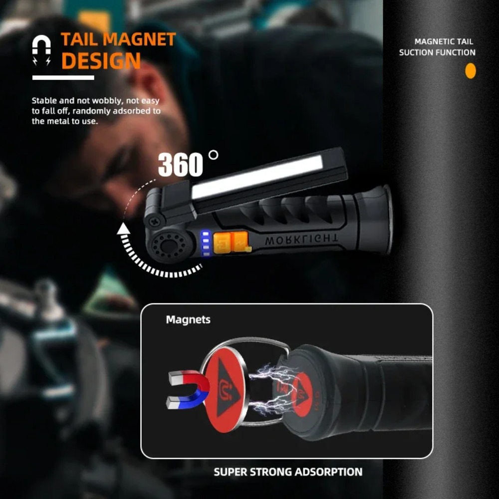 Portable COB LED Flashlight US - Outdoor Camping Lamp ulasan dan harga