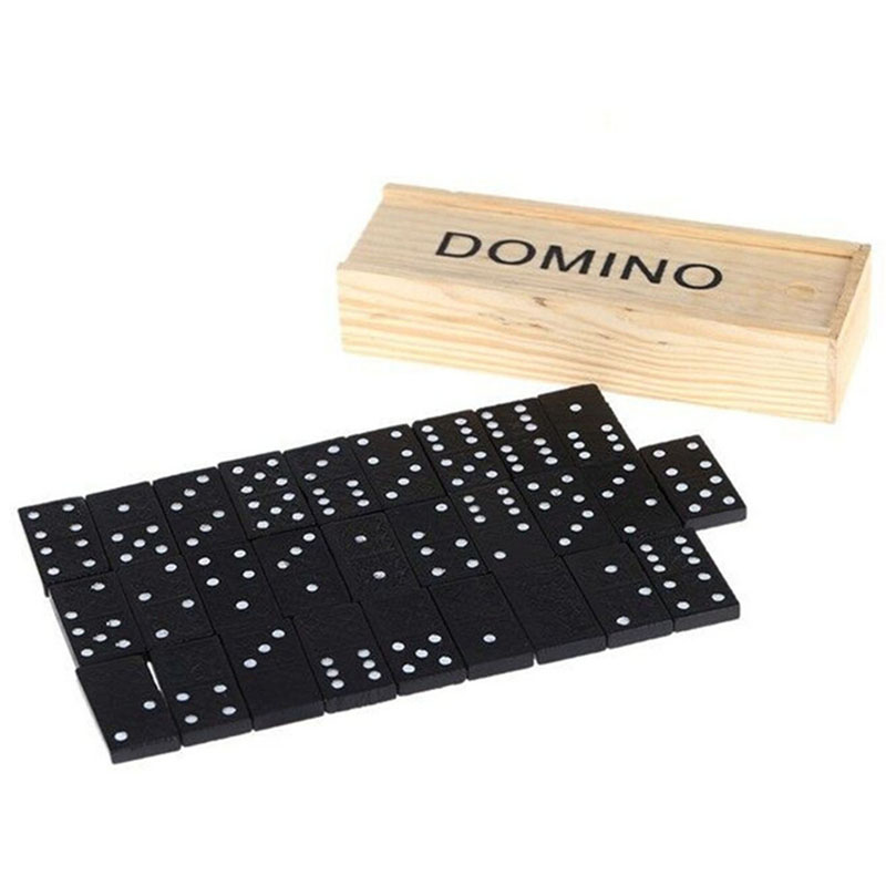 28pcs/Set Wooden Domino Board  - Outdoor Camping Toys ulasan dan harga