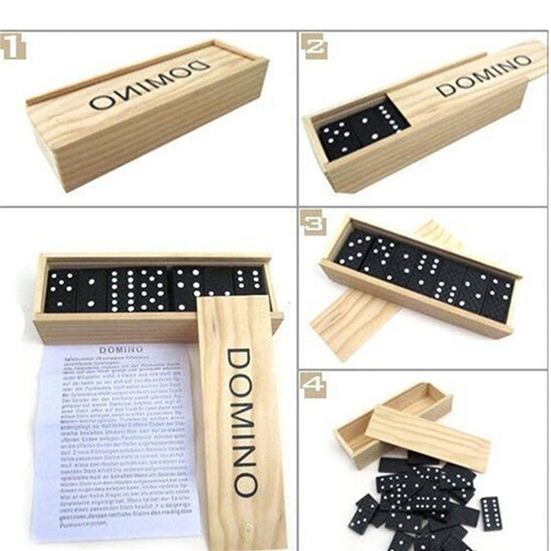28pcs/Set Wooden Domino Board  - Outdoor Camping Toys ulasan dan harga