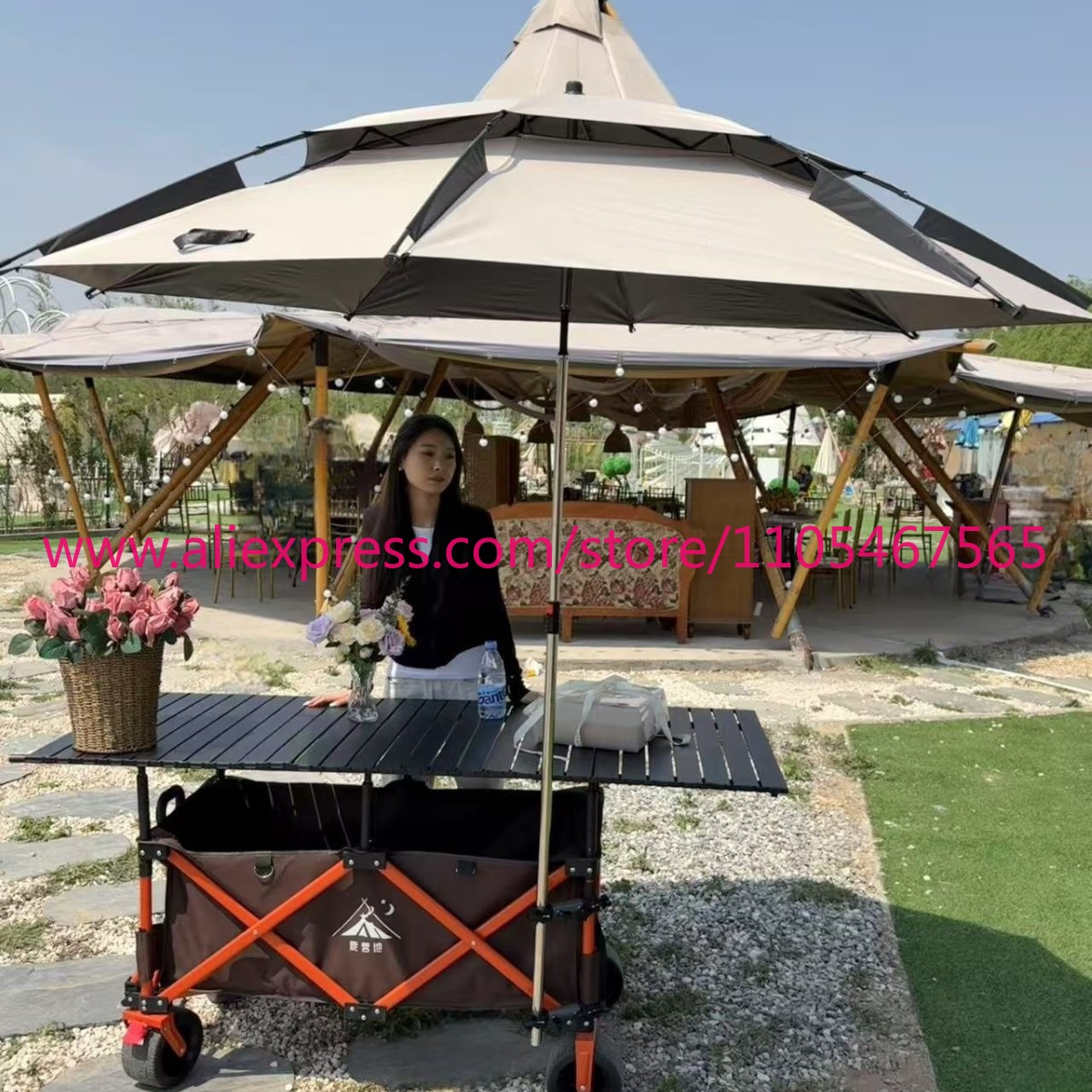 1PCS camper stall large foldab - Outdoor Camping Umbrella ulasan dan harga