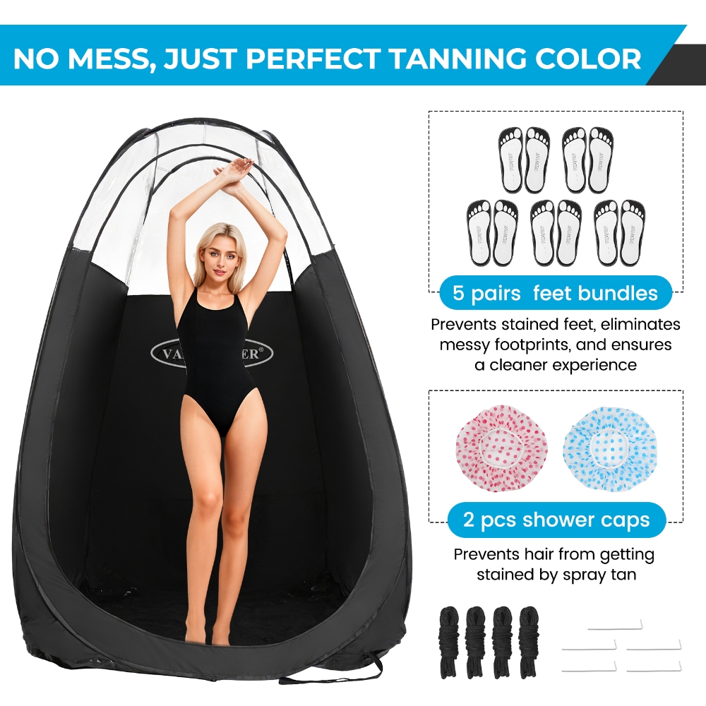 Black Spray Tanning Tent Porta - Outdoor Camping Toilet Tent ulasan dan harga