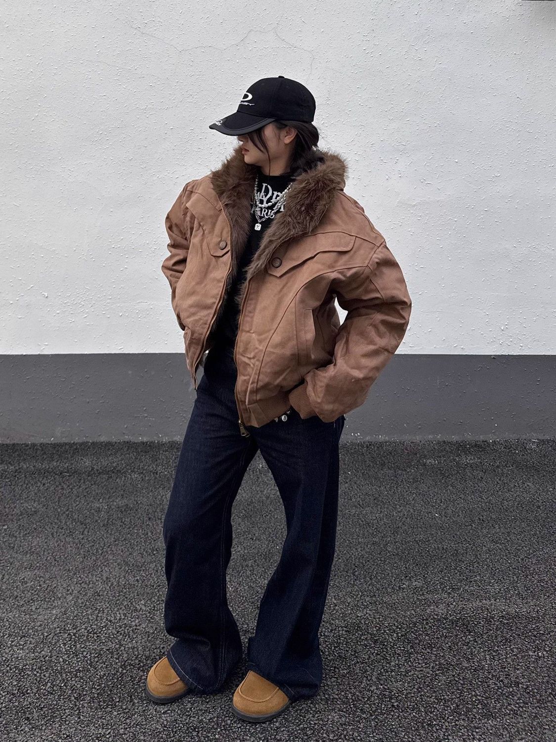 Fur Collar Jacket Y2K Male Men - Best Outdoor Camping Jacket ulasan dan harga