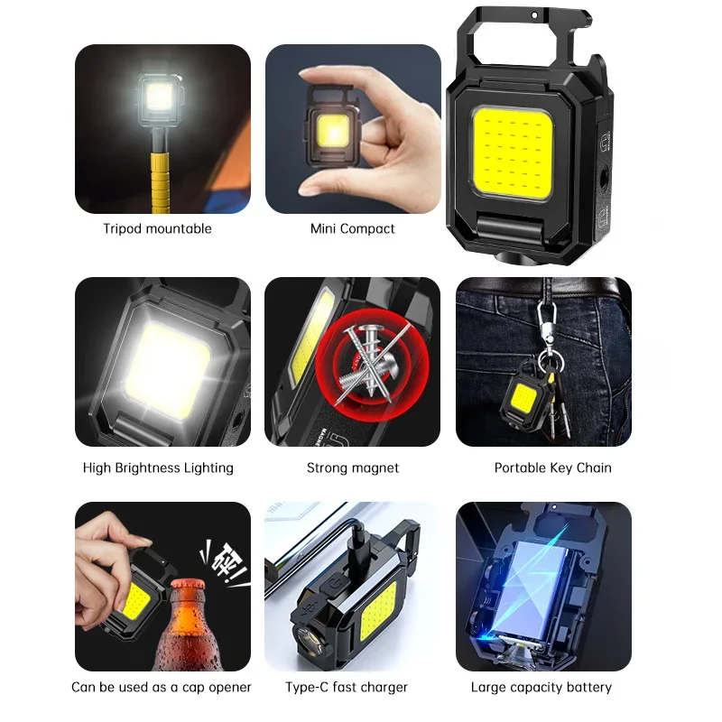 Mini Flashlight Keychain Light - Outdoor Camping Lamp ulasan dan harga