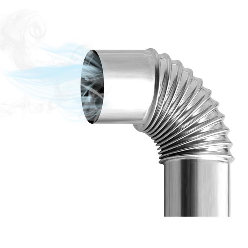 60/75mm Stainless Steel 90 Deg - Outdoor Camping Stove Wood ulasan dan harga
