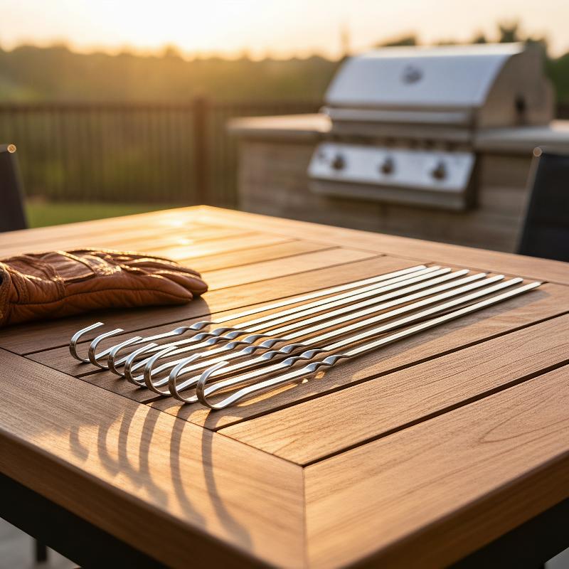 BBQ Skewers Stainless Steel 40 - Outdoor Camping Utensils ulasan dan harga