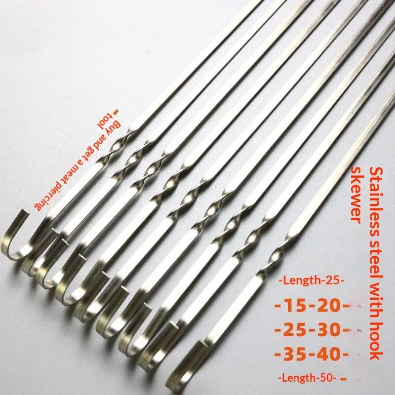 BBQ Skewers Stainless Steel 40 - Outdoor Camping Utensils ulasan dan harga