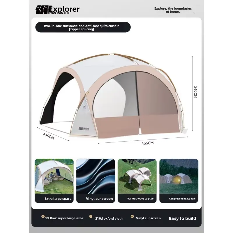 Explorer Black Vinyl Dome Tent - Outdoor Camping Gear ulasan dan harga