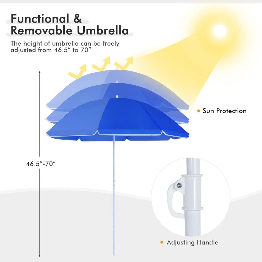 Portable Folding Picnic Chairs - Outdoor Camping Umbrella ulasan dan harga