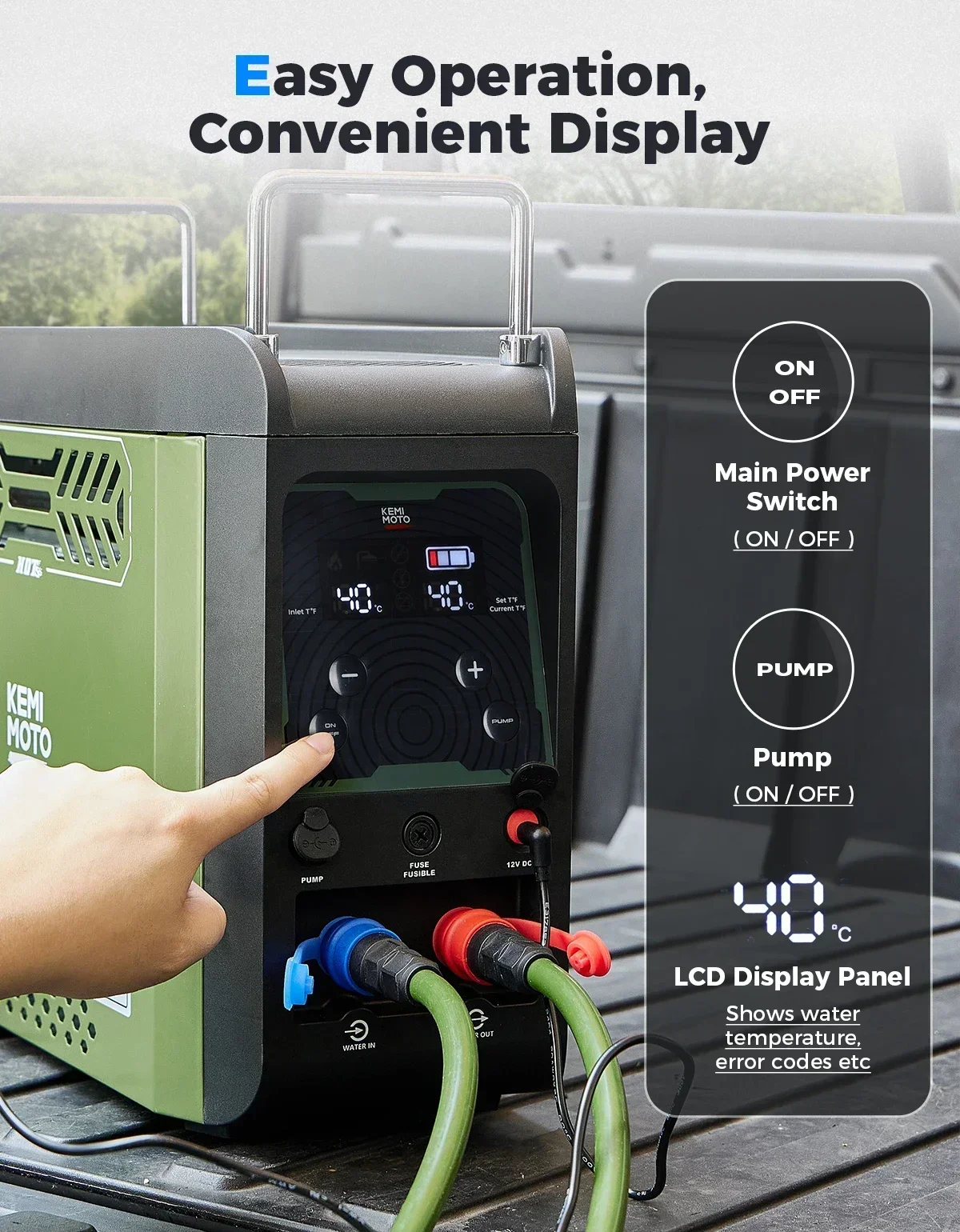 KEMIMOTO Water Heater Portable - Outdoor Camping Water Heater ulasan dan harga