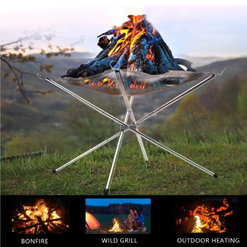 Outdoor BBQ Bonfire Rack Porta - Outdoor Camping Stove Wood ulasan dan harga