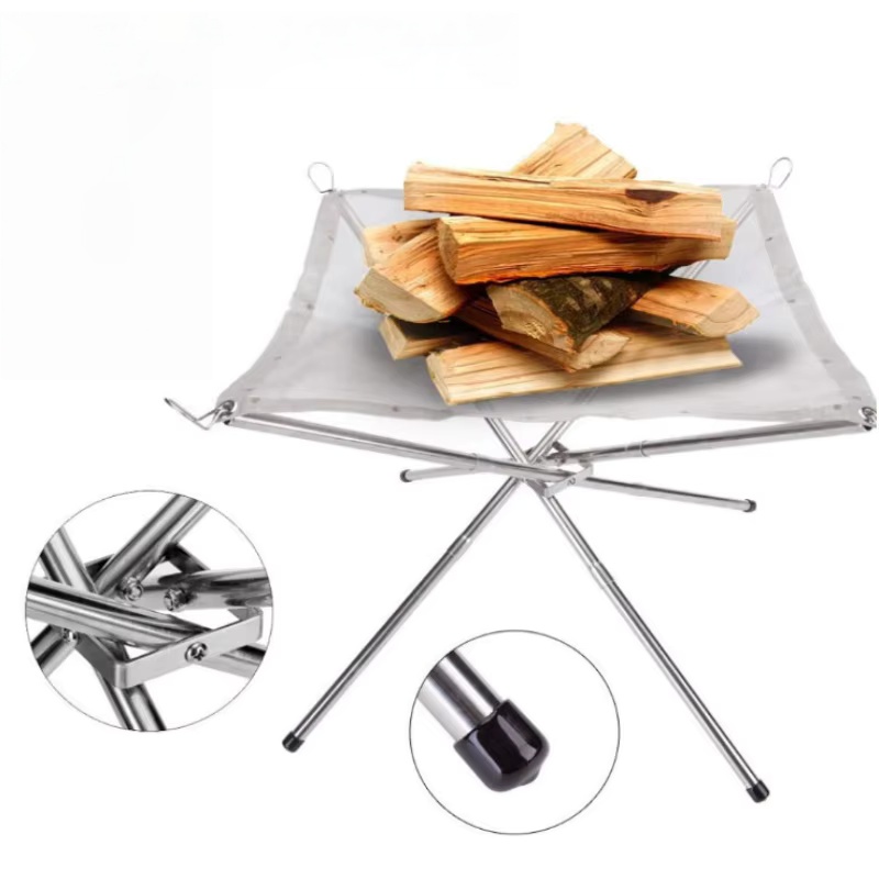 Outdoor BBQ Bonfire Rack Porta - Outdoor Camping Stove Wood ulasan dan harga