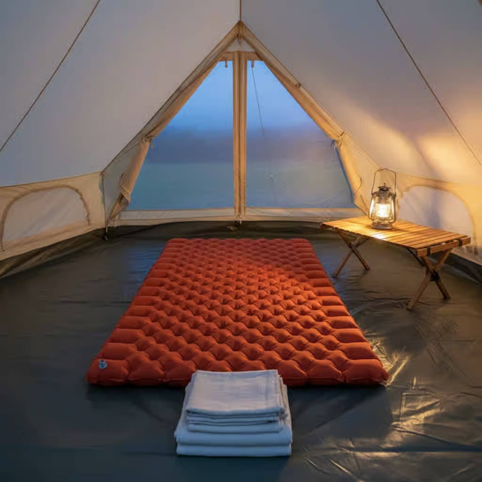 Inflatable Camping Mat Nylon T - Outdoor Camping Mat Waterproof ulasan dan harga