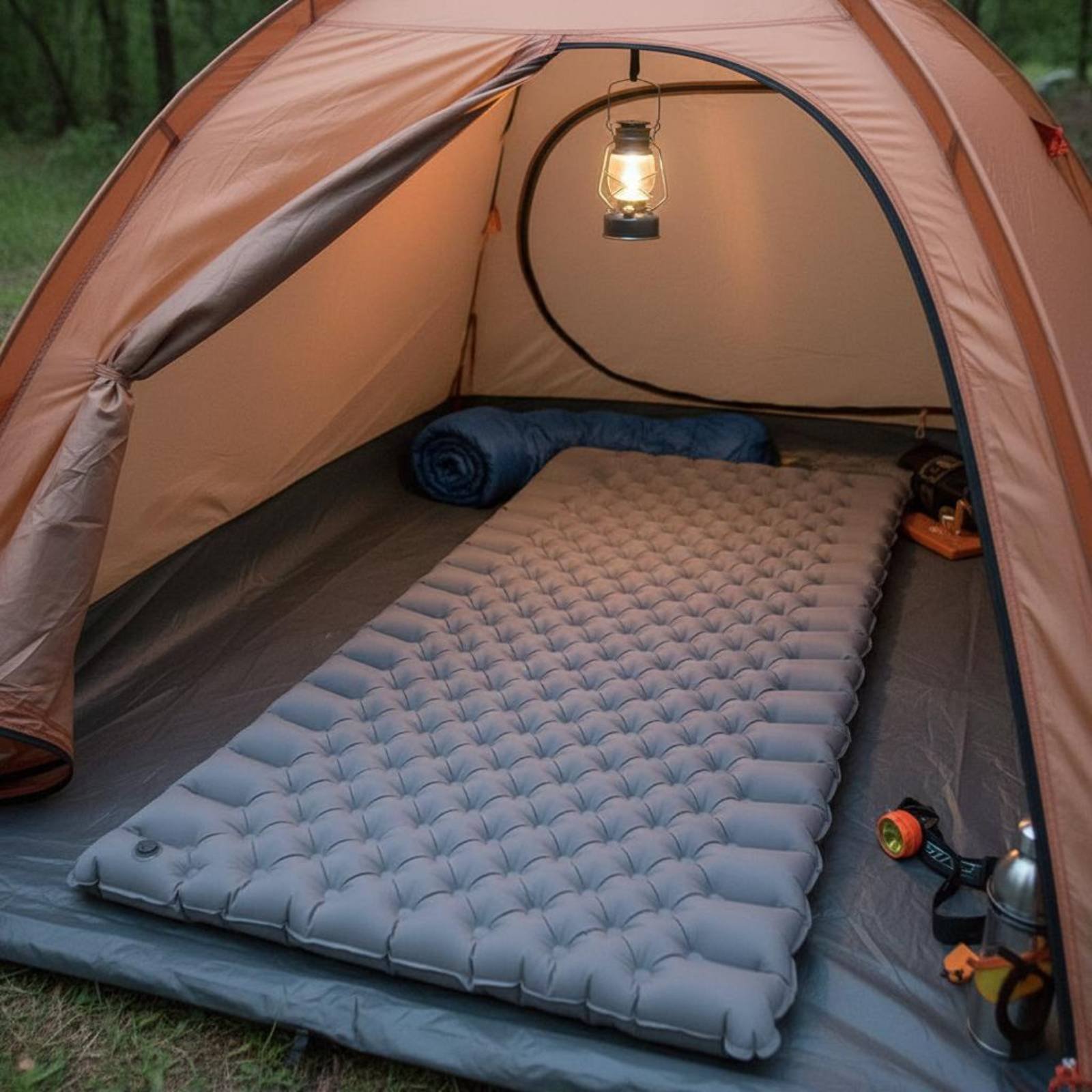 Inflatable Camping Mat Nylon T - Outdoor Camping Mat Waterproof ulasan dan harga