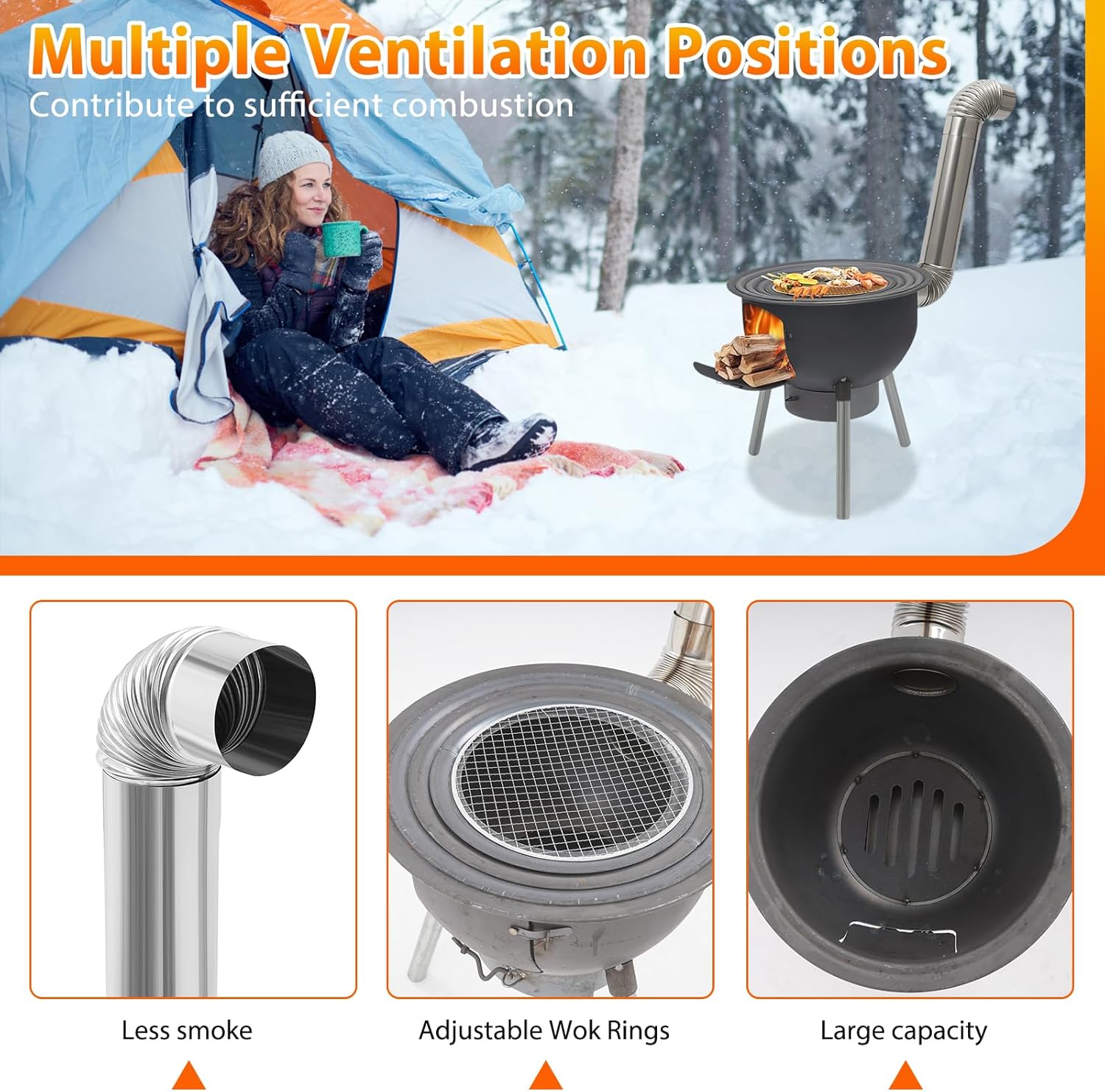 Portable Wood Burning Rocket S - Outdoor Camping Stove Wood ulasan dan harga
