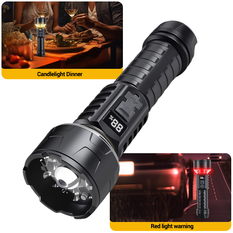 COB LED Flashlight Rechargeabl - Outdoor Camping Lamp ulasan dan harga
