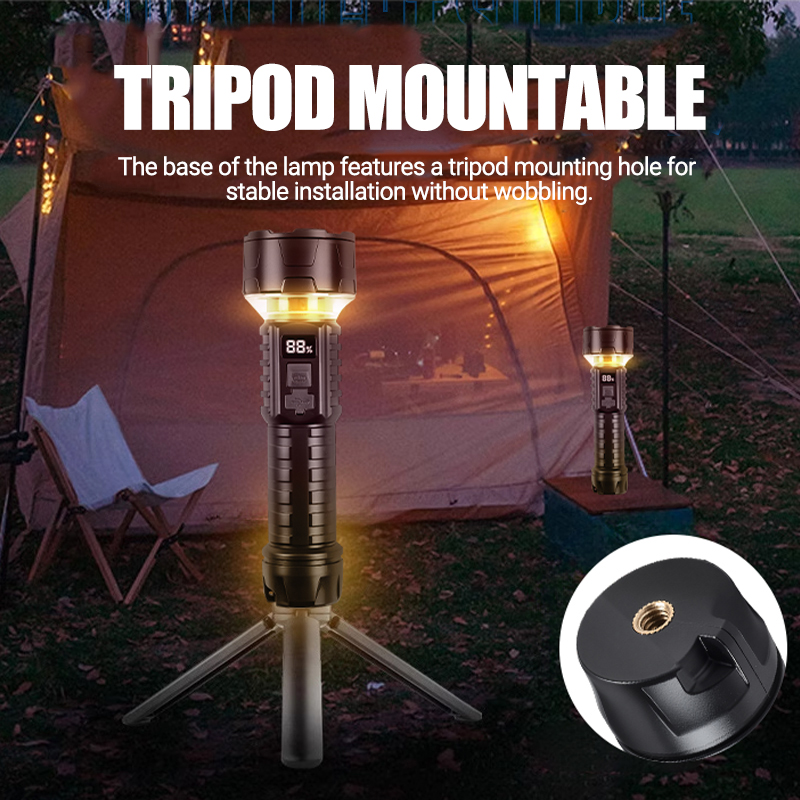 COB LED Flashlight Rechargeabl - Outdoor Camping Lamp ulasan dan harga