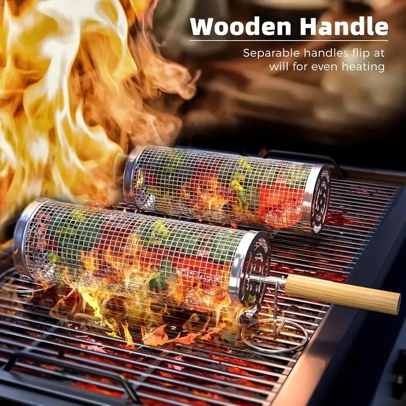 Stainless Steel BBQ Grill Bask - Outdoor Camping Cooking Set ulasan dan harga