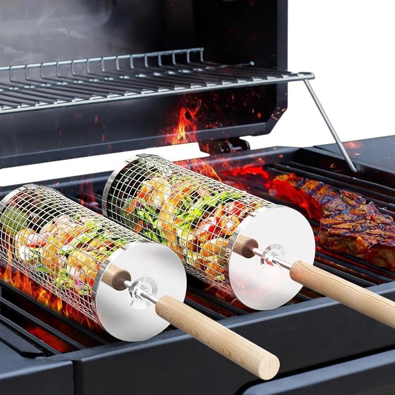Stainless Steel BBQ Grill Bask - Outdoor Camping Cooking Set ulasan dan harga