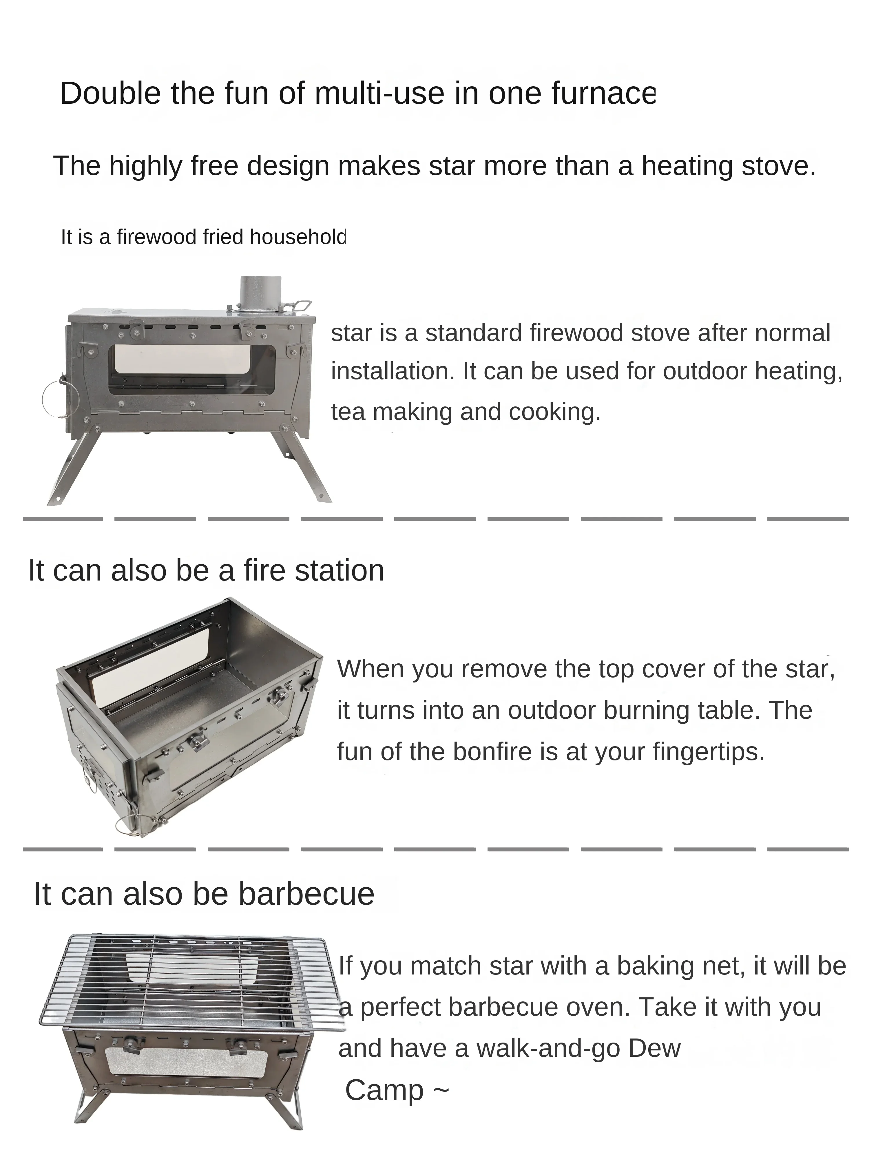 WT Star Ti Titanium Alloy Fold - Outdoor Camping Gas Heater ulasan dan harga