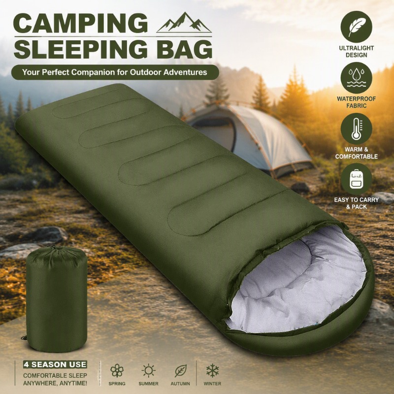 1 Pcs 4 Seasons Ultralight Wat - Outdoor Camping Sleeping Bag ulasan dan harga