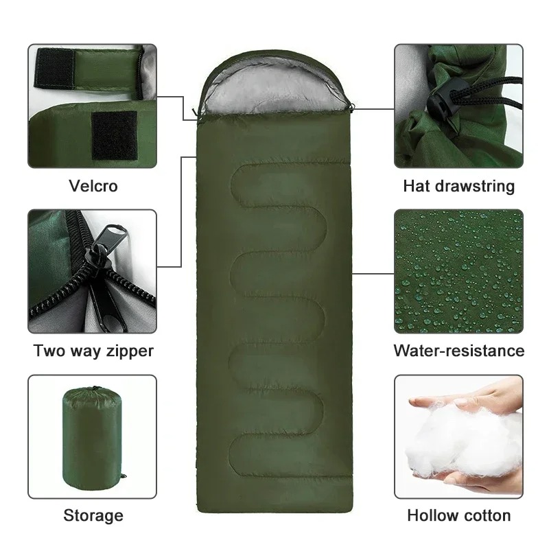 1 Pcs 4 Seasons Ultralight Wat - Outdoor Camping Sleeping Bag ulasan dan harga