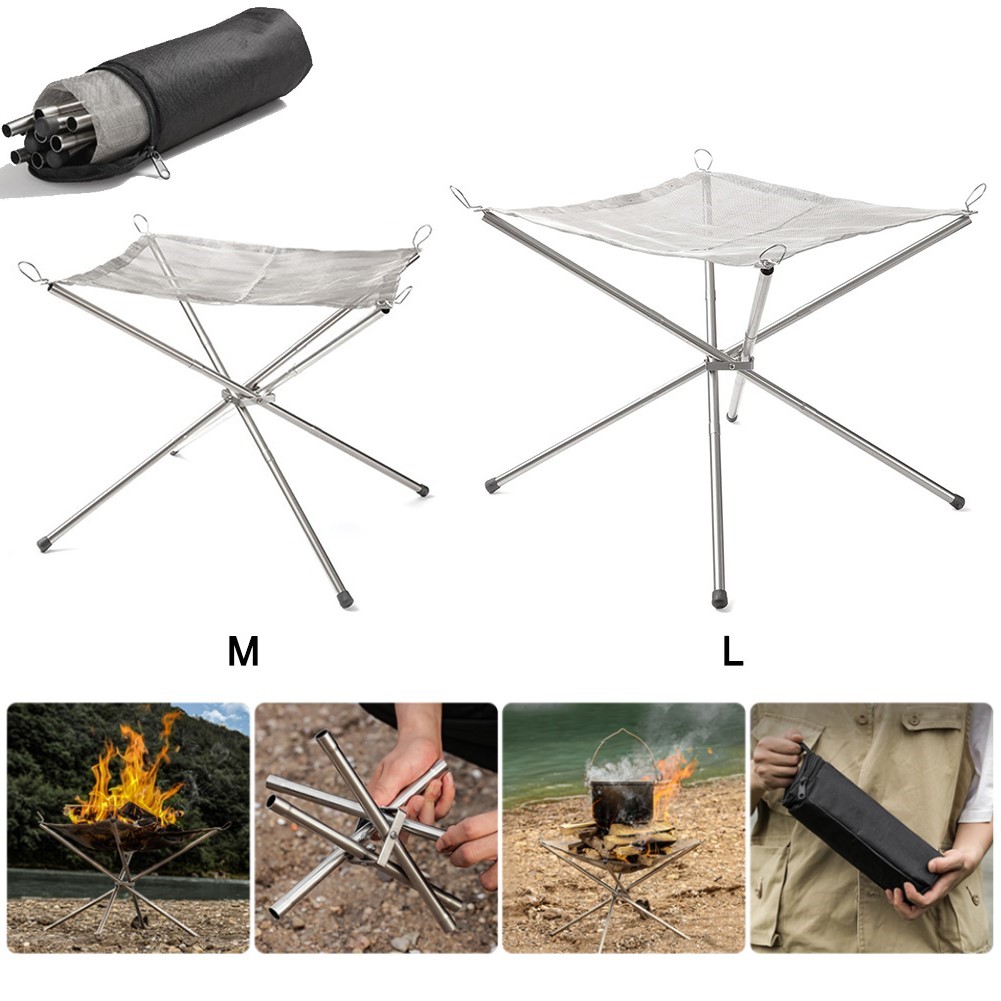 Portable Camping Fire Pit Gril - Outdoor Camping Stove Wood ulasan dan harga
