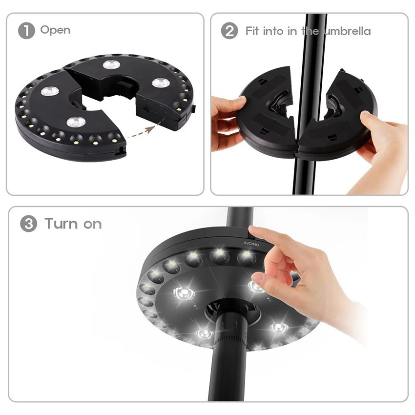 Super Bright Umbrella Pole Lig - Outdoor Camping Umbrella ulasan dan harga