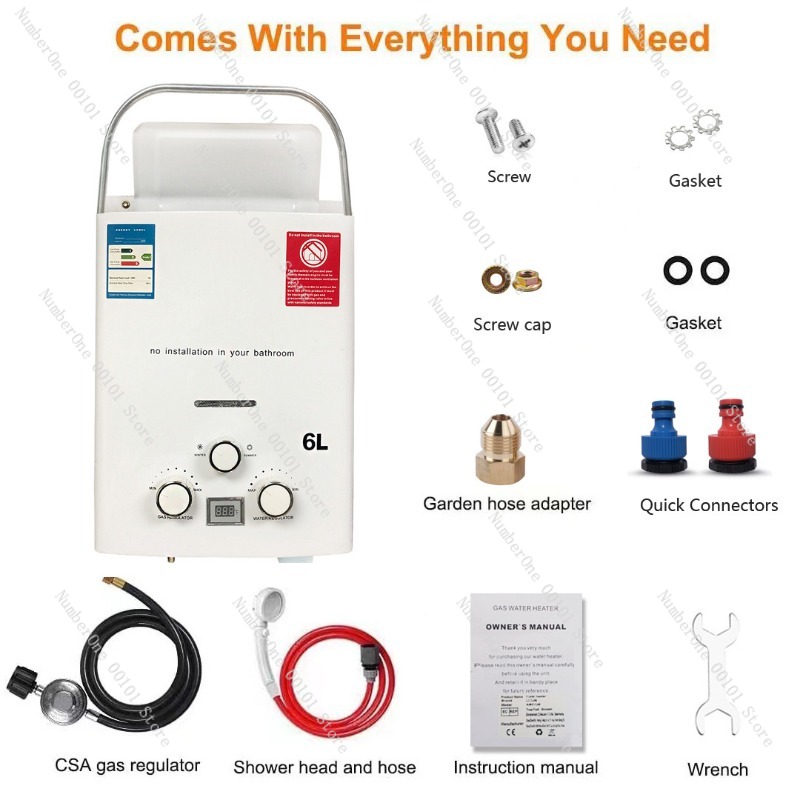 Propane LPG  Gas Tankless Wate - Outdoor Camping Water Heater ulasan dan harga
