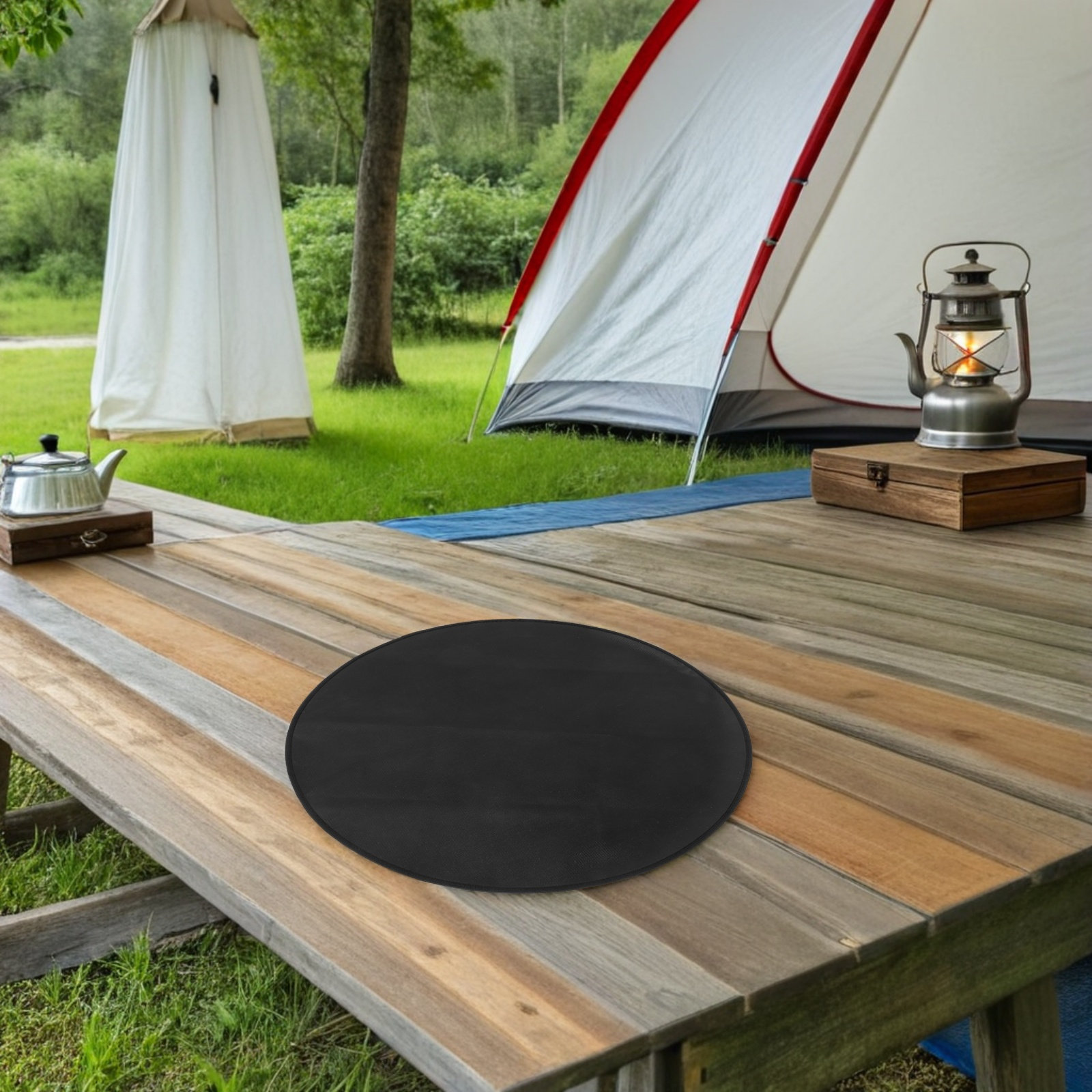 Round Fireproof Bbq Mat Heat R - Outdoor Camping Stove ulasan dan harga