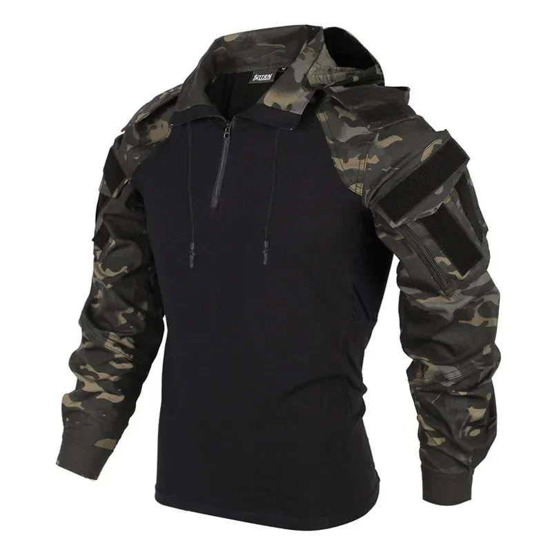 Tactical Shirts Camo Combat T- - Camping Outdoor Clothing ulasan dan harga