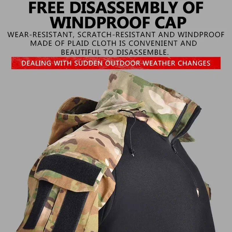 Tactical Shirts Camo Combat T- - Camping Outdoor Clothing ulasan dan harga