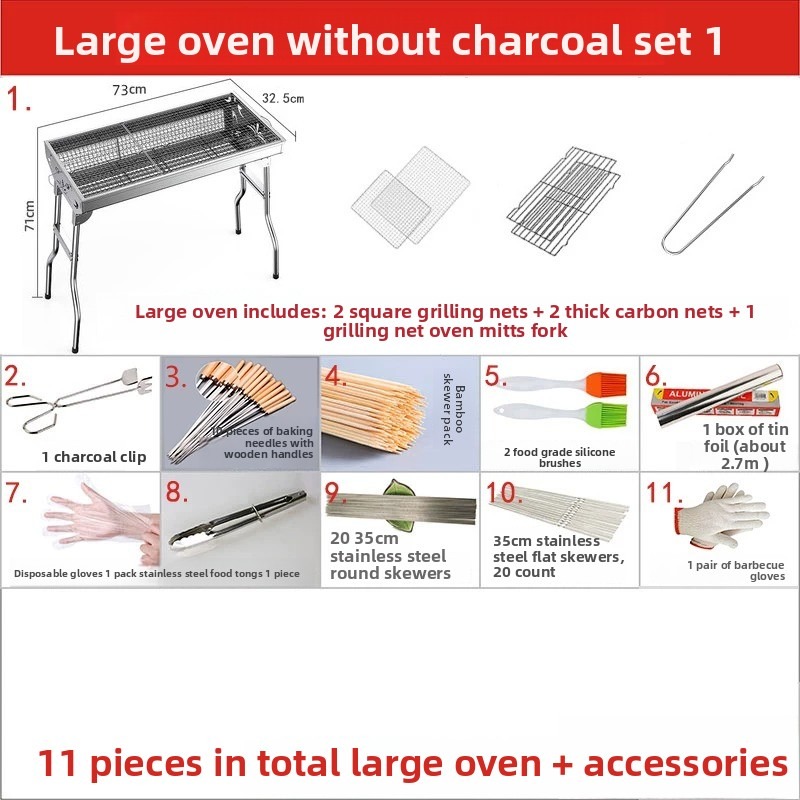 Large Folding Charcoal Barbecu - Outdoor Camping Stove ulasan dan harga